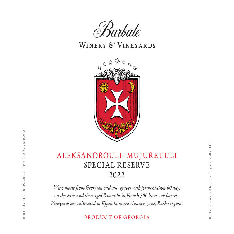 Barbale Aleksandrouli Mujuretuli Special Reserve