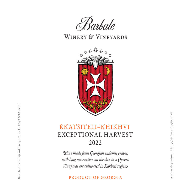 Barbale Rkatsiteli Khikhvi Exceptional Harvest
