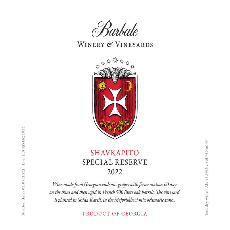 Barbale Shavkapito Special Reserve